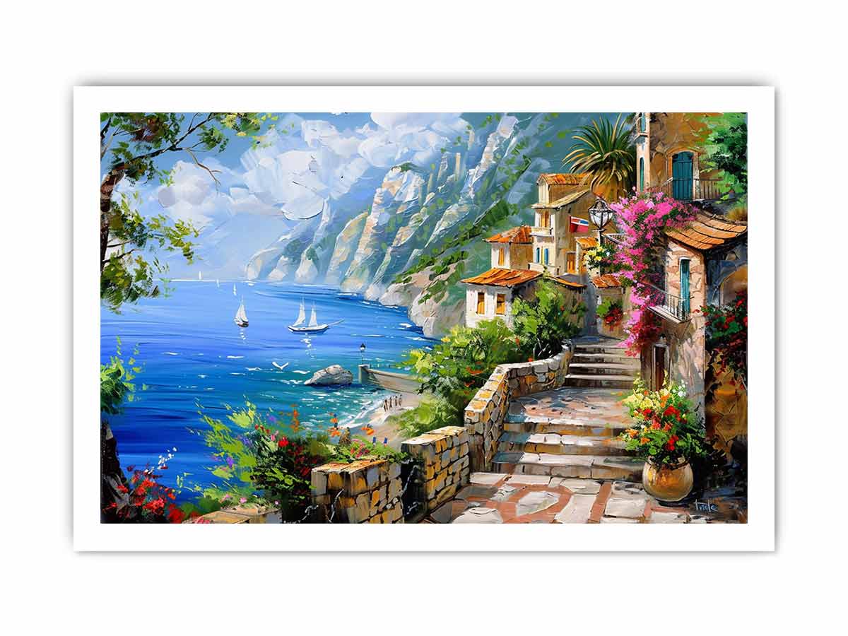 Mediterranean Landscape Canvas Art Print