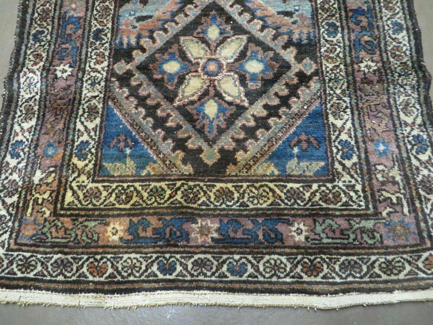 3' X 6' Antique Handmade India Floral Oriental Wool Rug Veg Dyes Nice-4