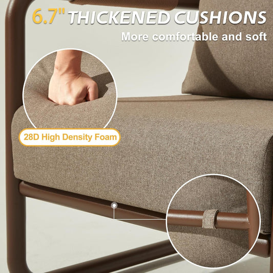 Outdoor Aluminum Patio Furniture Set with Fire Pit