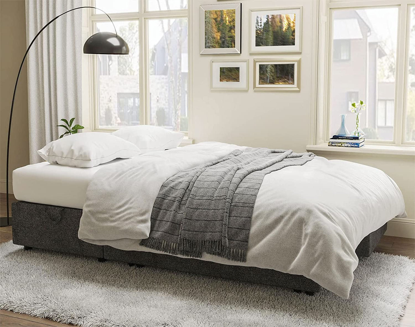 Gray Sectional Sleeper Sofa with Storage Chaise