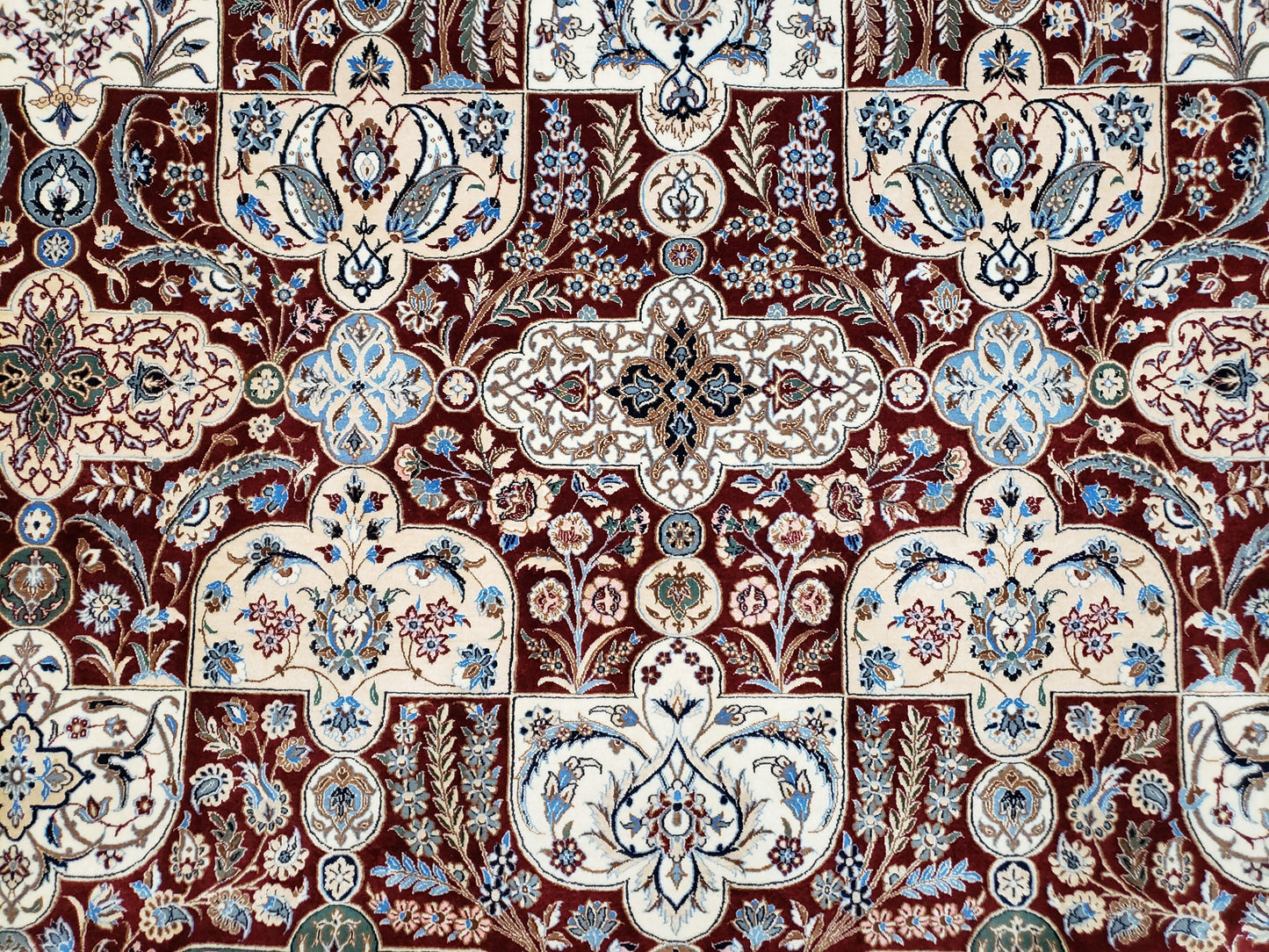 Persian Nain Rug 11x15 – Wool on Silk, Hand-Knotted, Signed Masterpiece-4