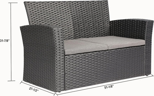 Outdoor Wicker Patio Furniture Set with Comfortable Cushions