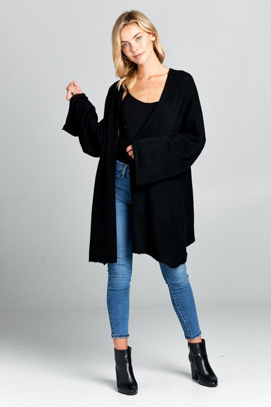 Extra Soft Oversize Open Front Kimono Cardigan-4