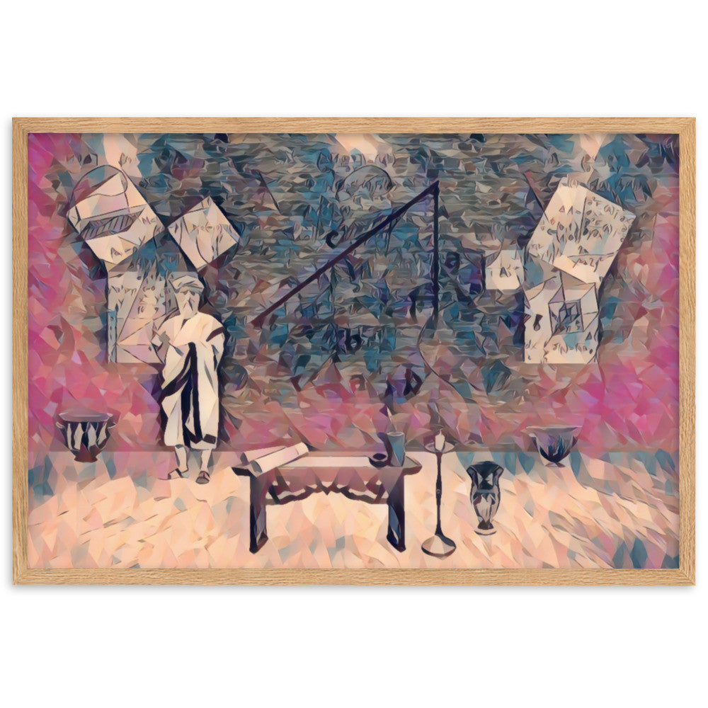 JUST BEFORE PYTHAGORAS REDUCES PLANET'S DISTANCES Superior Framed Poster-0