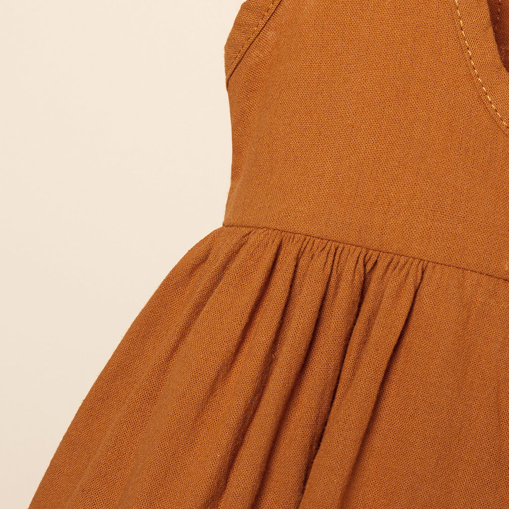 Little Girls Dress 1 2 3 4 Year Toddler Kids Summer Clothes Flower Lace Children Princess Costume Solid Color Dresses