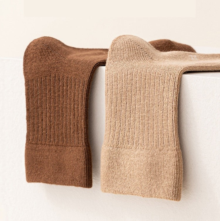 Spring New Arrival Kids Breathable Solid Color Mid-Calf Socks Set