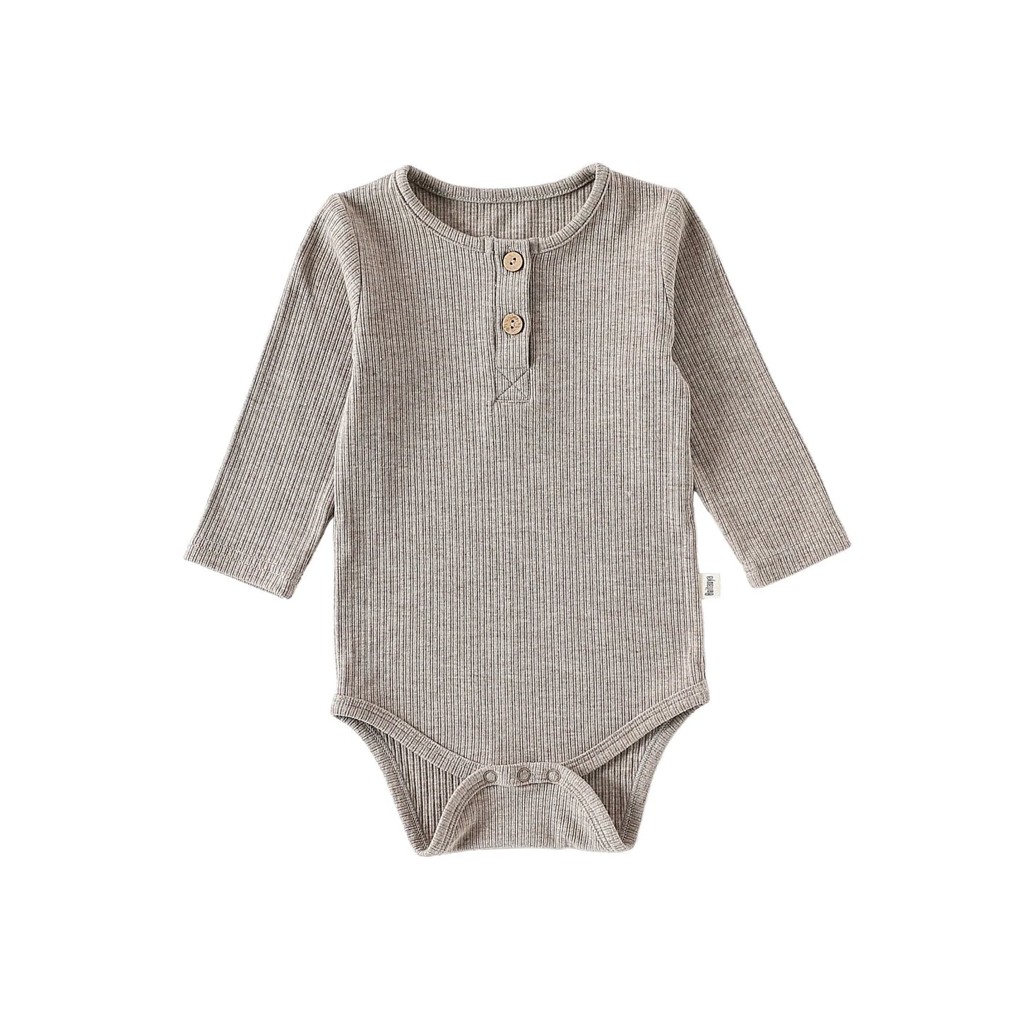 Autumn Arrival Baby Unisex Long Sleeves Casual Plain Crew Neck Onesies and Pants Clothing Sets
