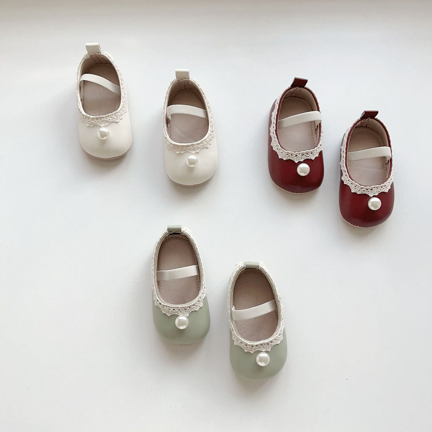 Spring and Summer Baby Girl Fashion Beaded Toddler Soft-Sole Anti-slip Walking Shoes