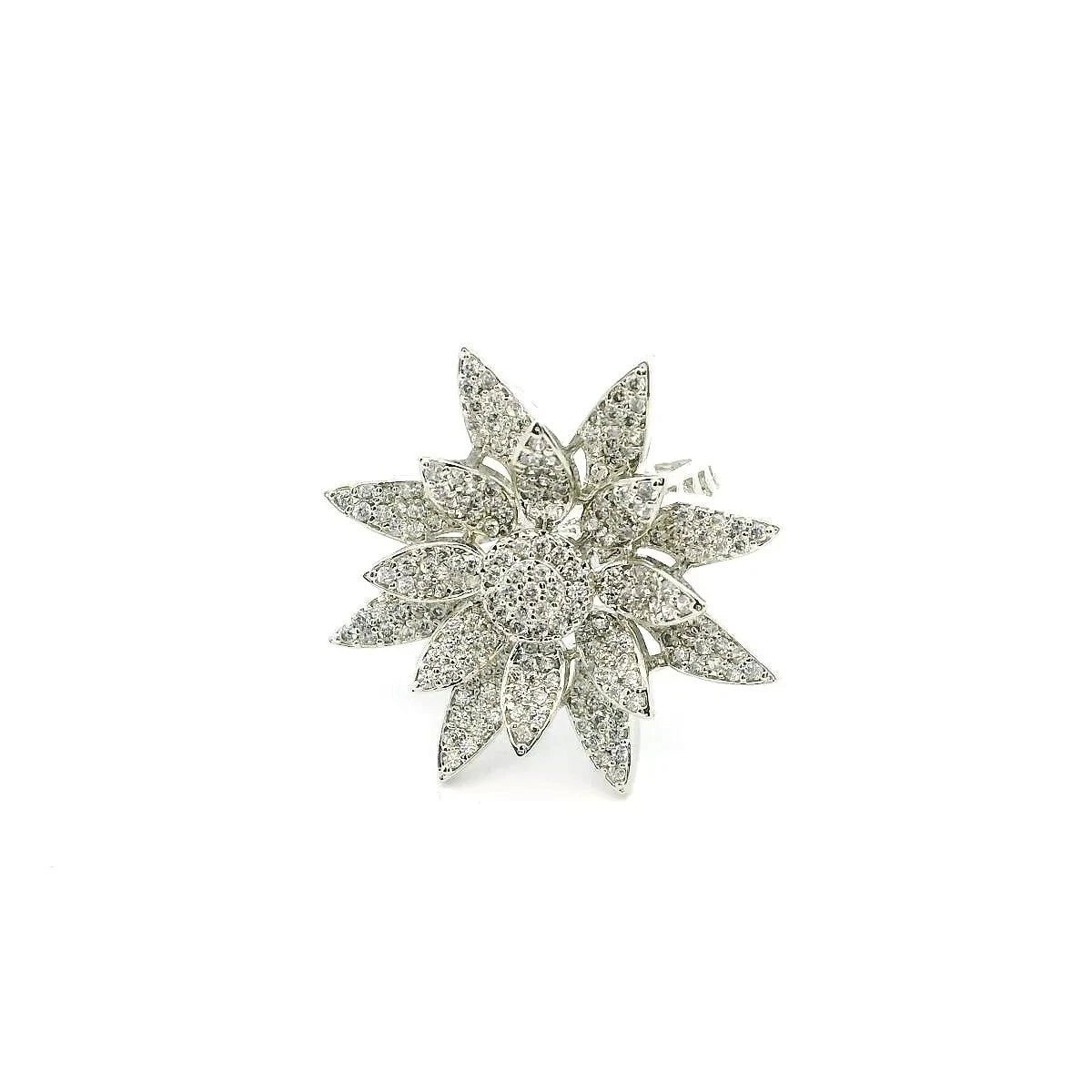 Star shape Cubic Zirconia studded Ring Adjustable Size