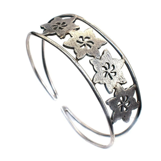 Star Antique Silver Bangle Vintage Fashion Jewelry Christmas Gift For Her H855