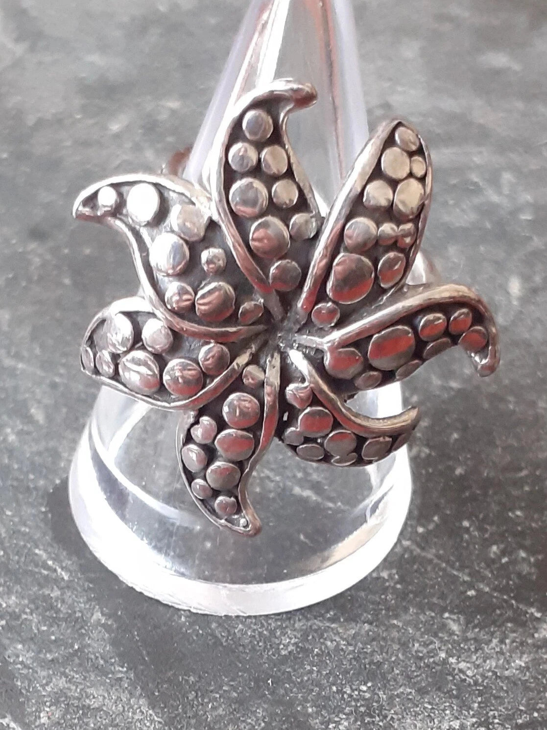 Sterling Silver Star Fower Ring