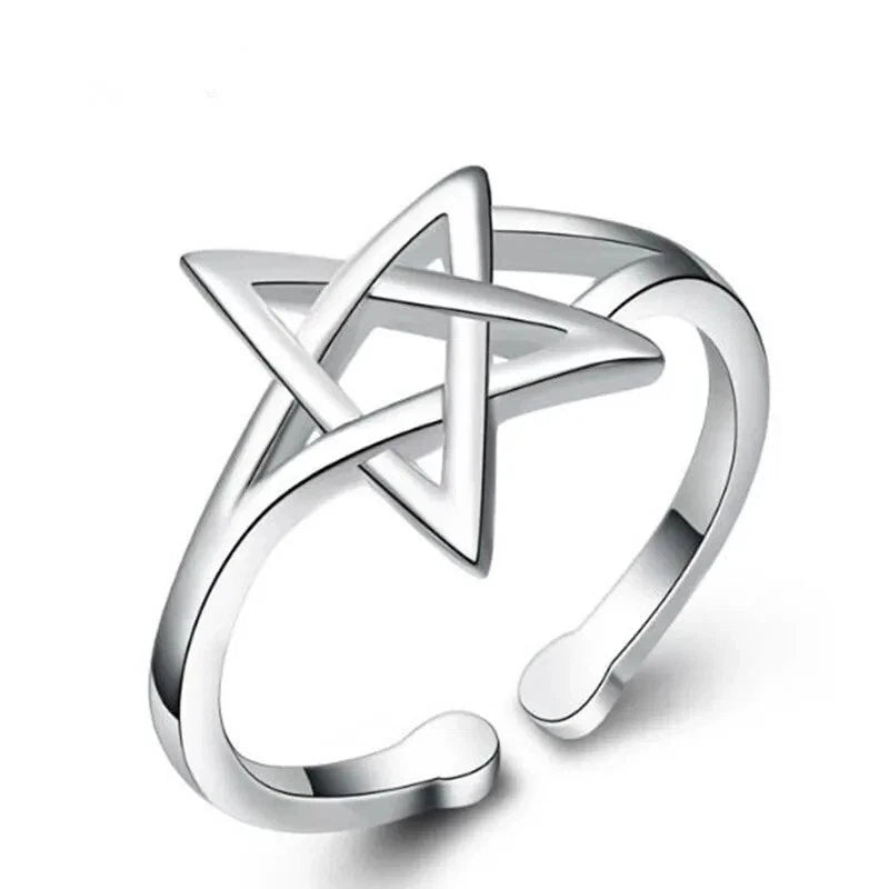 Star Ring 925 Sterling Silver Ring Adjustable Ring