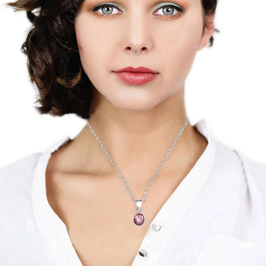Star Ruby Silver Necklace Handmade necklace For Women's 925 silver Necklace