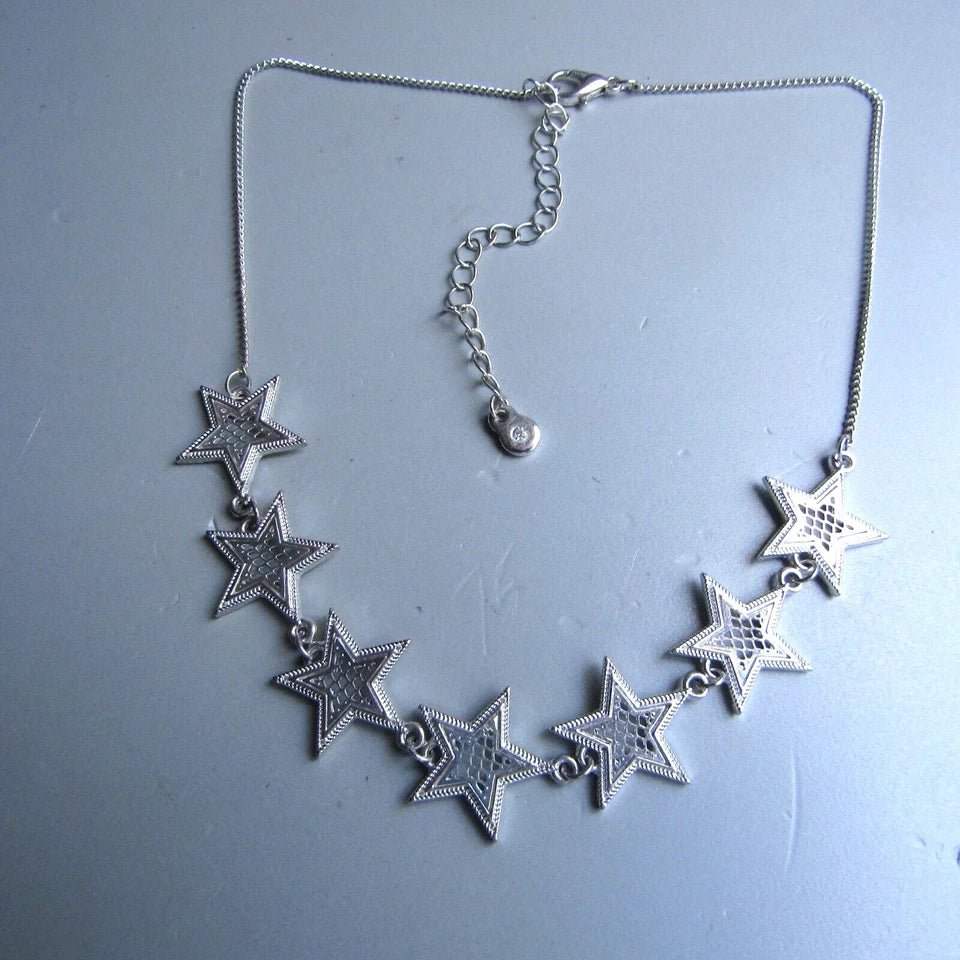 Star Link Necklace Silver .5*14 to 17