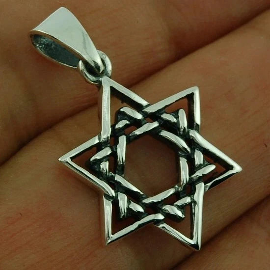 925 Sterling Silver Star of David Pendant Necklace
