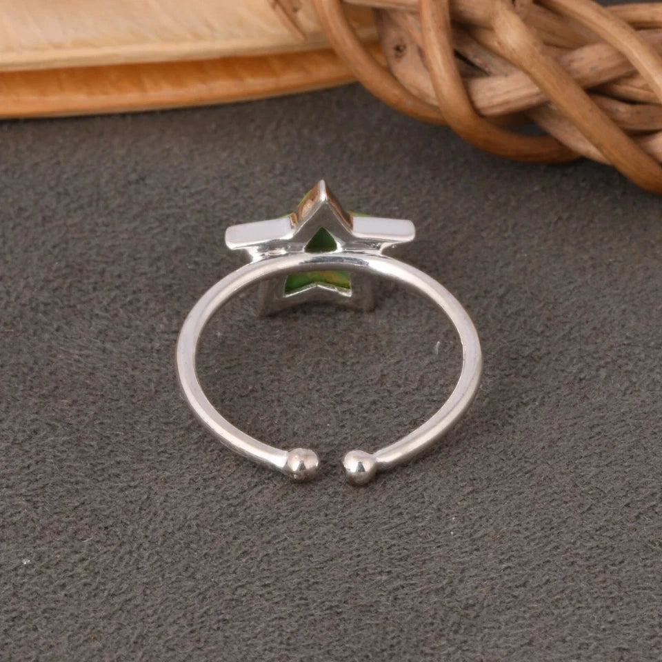 Star Design Sterling Silver Stack Ring Promise Ring Engagement Gift For Her