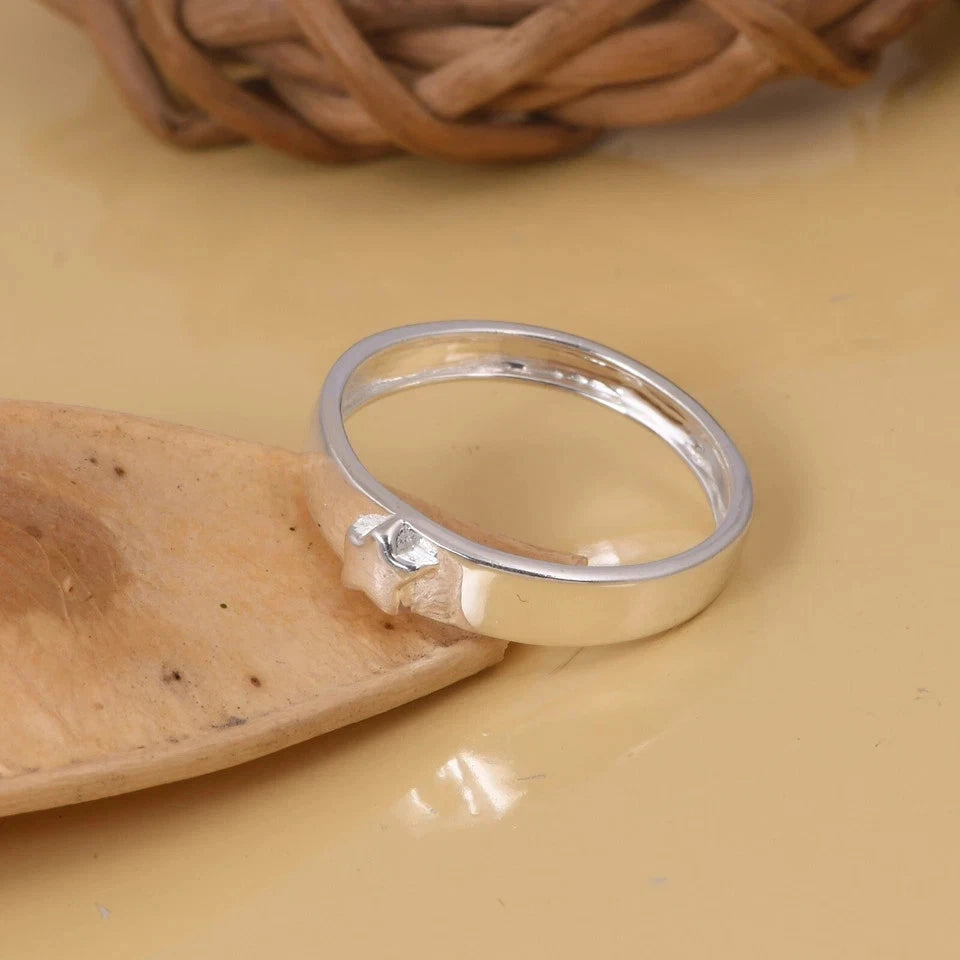 925 Sterling Silver Star Ring Engagement Ring Gift Dainty & Minimalist Jewelry