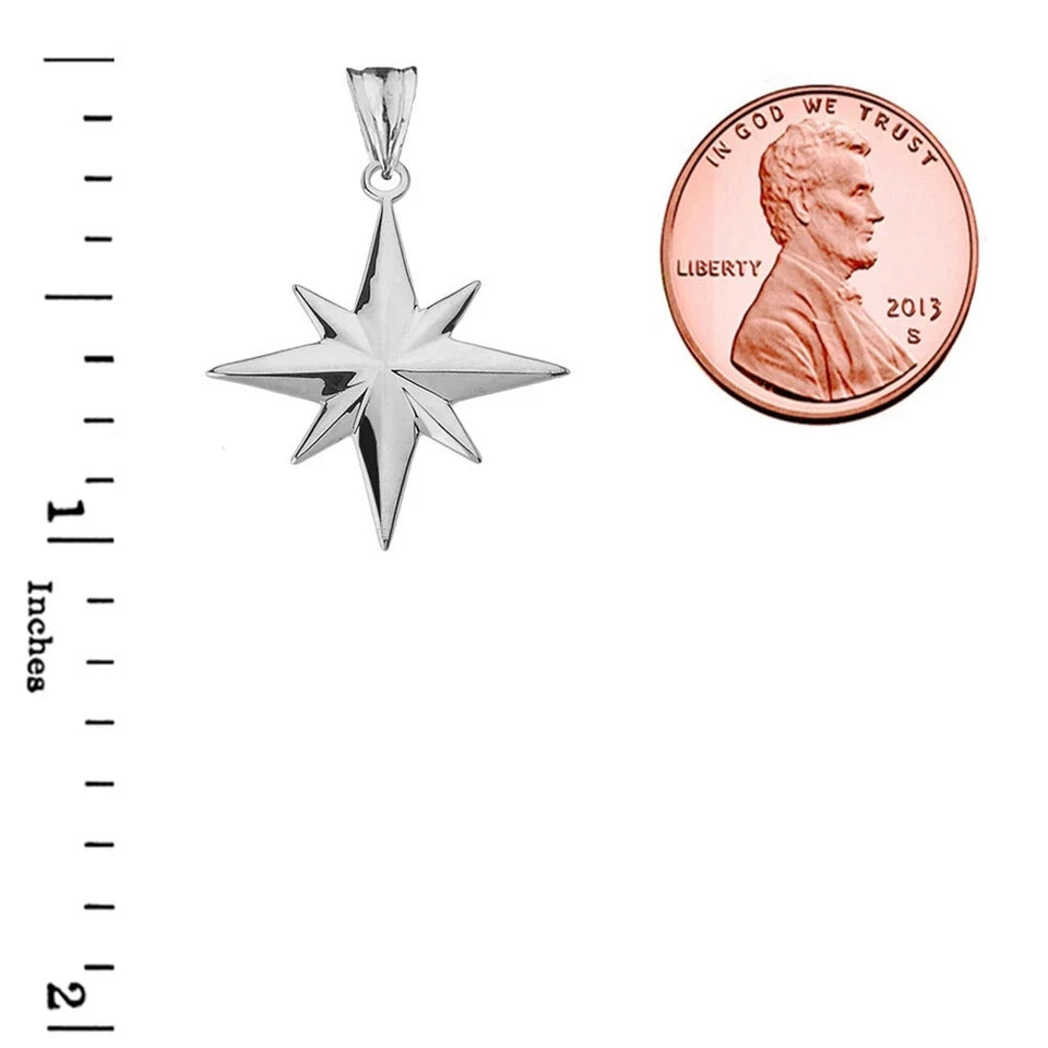 North Star Pendant Necklace in Sterling Silver