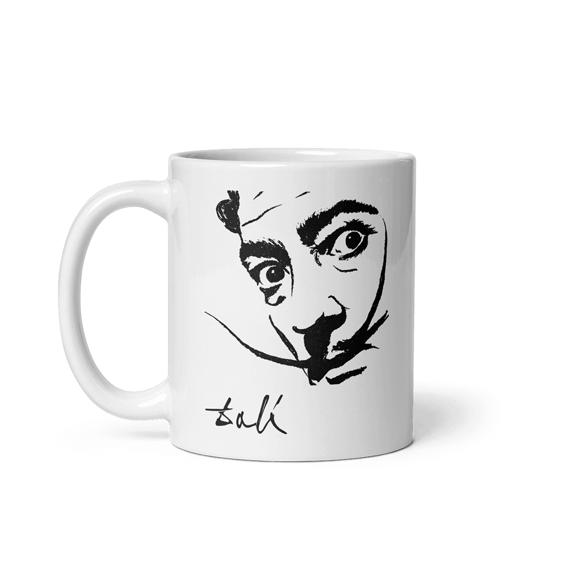 Salvador Dali Portrait Sketch Artwork Mug