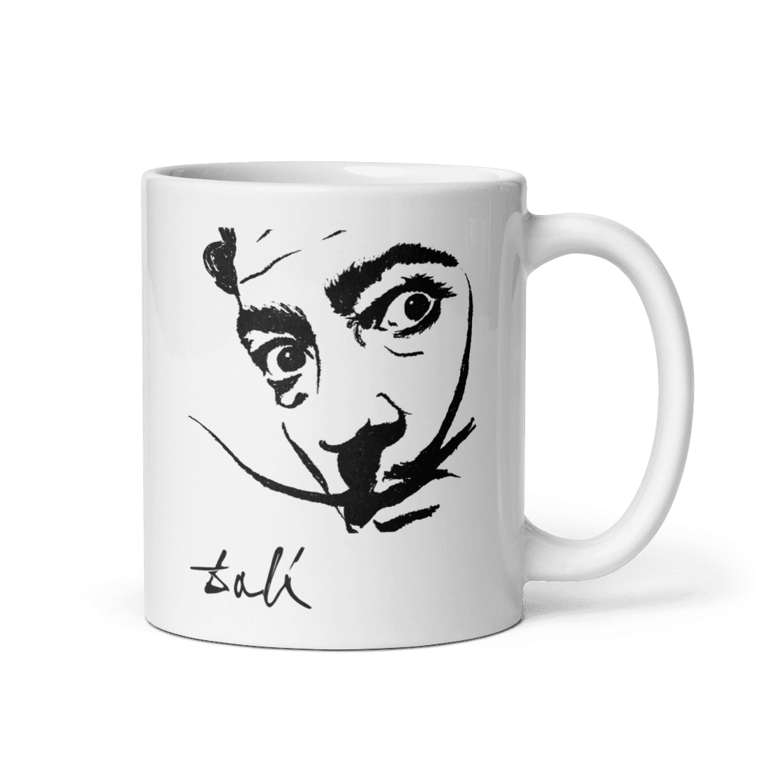 Salvador Dali Portrait Sketch Artwork Mug