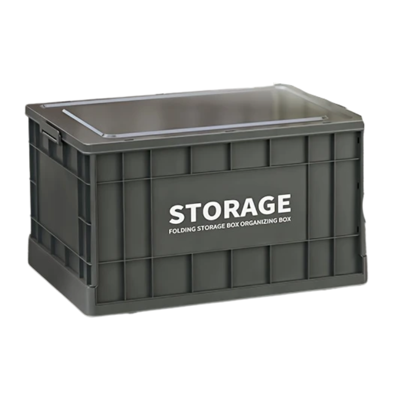 Outdoor Camping Storage Box with Lid & Wheels