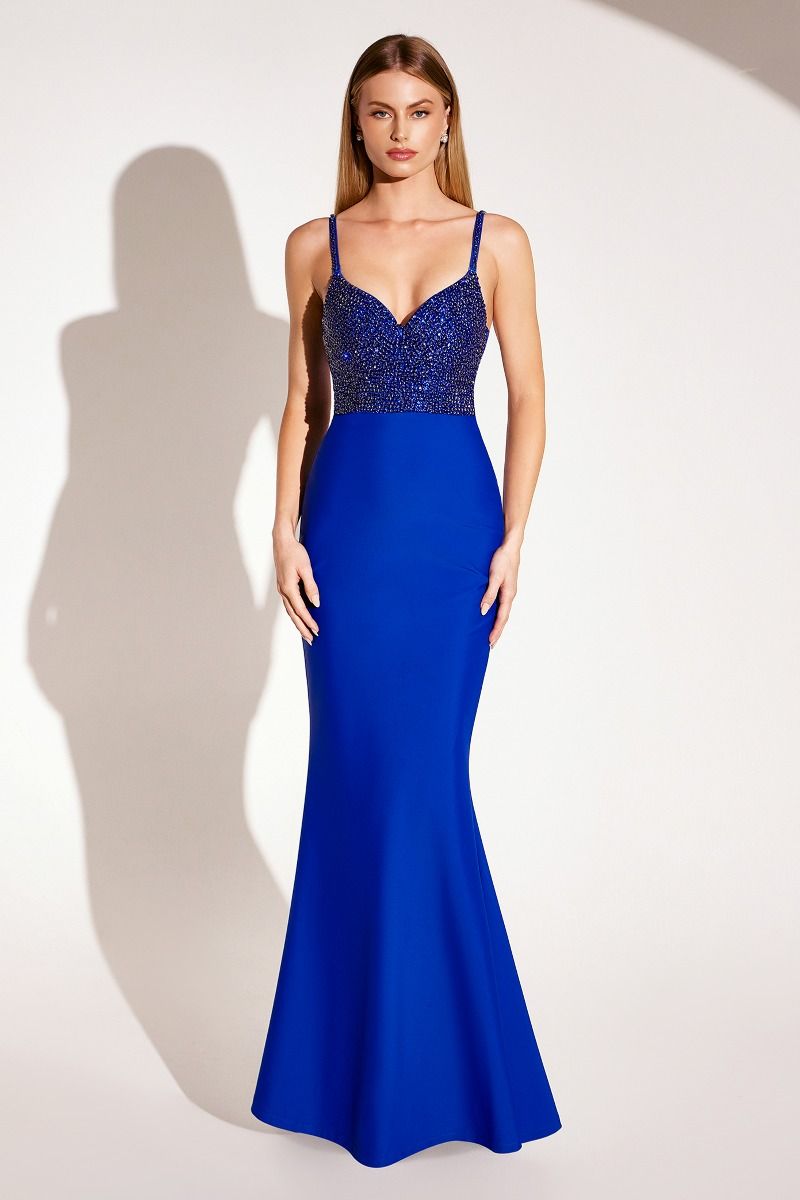 Fitted Dress With A Sweetheart Neckline, Spaghetti Straps And A Fully Beaded Bodice-5