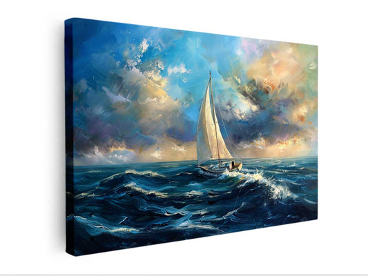 Sailing Boat Canvas Painting On Canvas