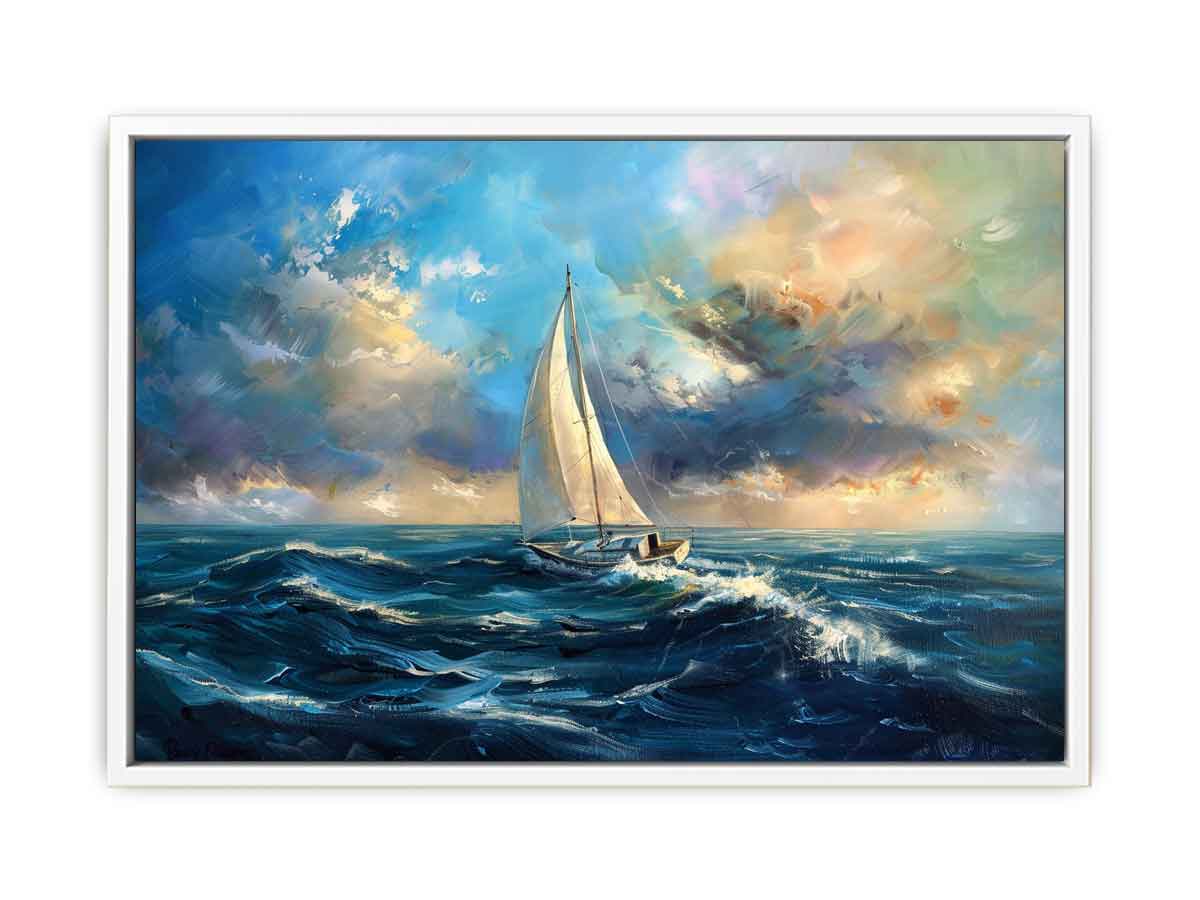 Sailing Boat Canvas Painting On Canvas