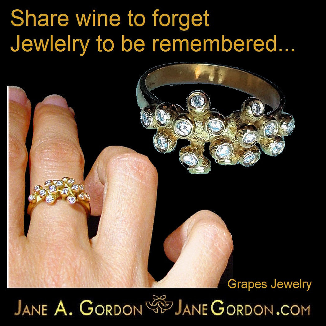 Grapes Drop Earrings with Interchangeable Studs- 2 parts-14K Gold-15