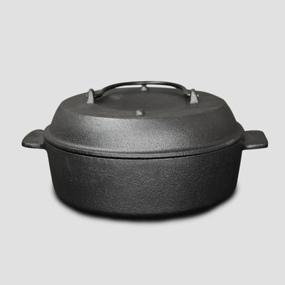 NNEAGS 28cm Cast Iron Dutch Oven Pre-Seasoned Cast Iron Pot with Lid