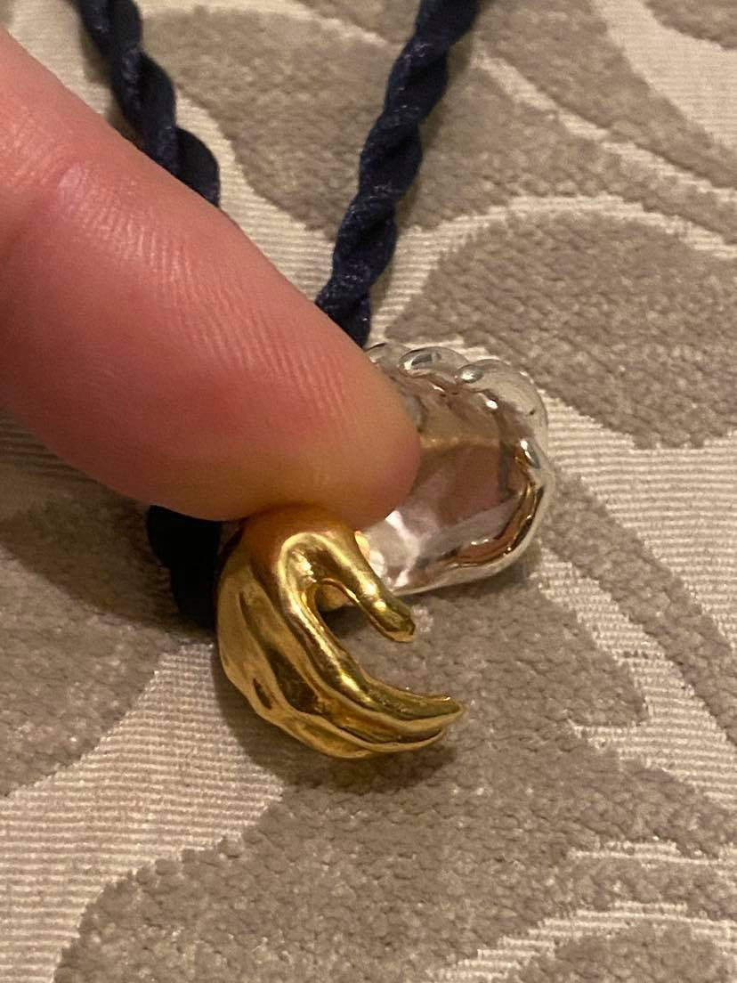 Leona's Healing Hands, Locket for Crystals or Essential Oils, Sterling Silver