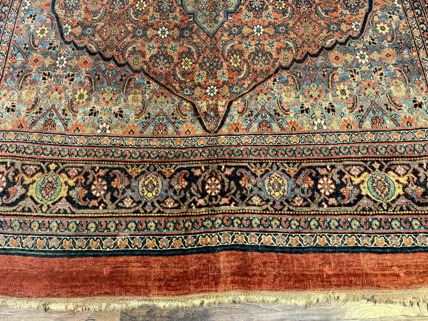 Antique Persian Bijar Rug 7x15-4