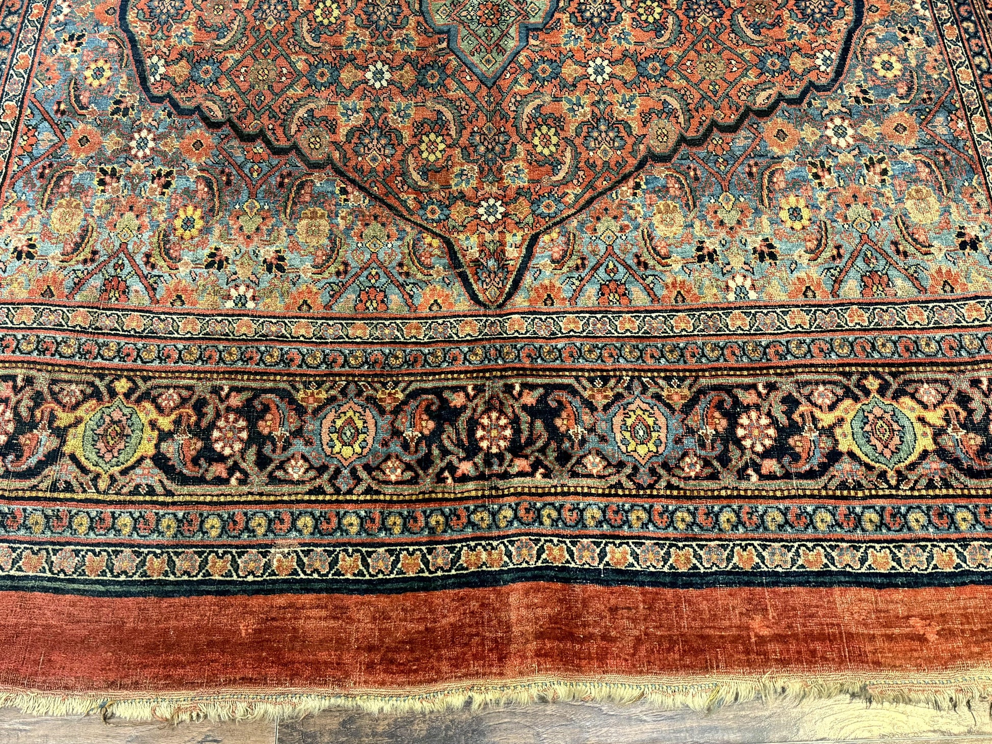 Antique Persian Bijar Rug 7x15-4