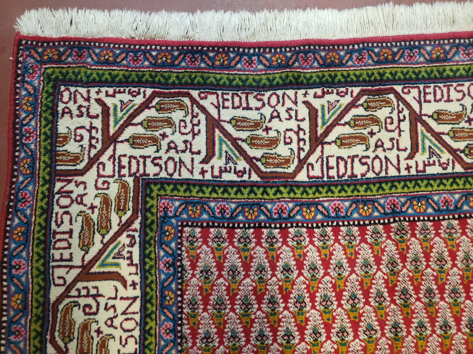 6x9 Finely Woven Turkish Tribal Rug, Boteh/Paisley Pattern, Red & Beige Area Rug, Vintage Wool Carpet, Entryway Rug, Hand-Knotted Foyer Rug-4