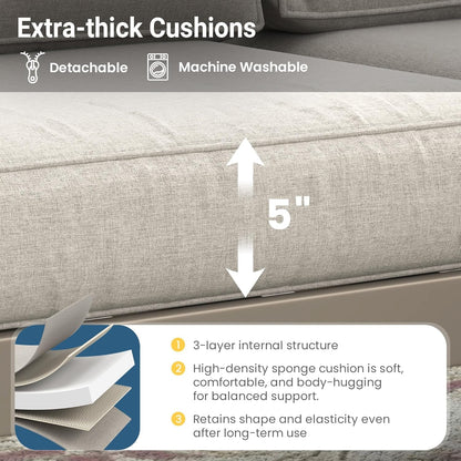 Outdoor Patio Furniture Set with Upgraded Cushions
