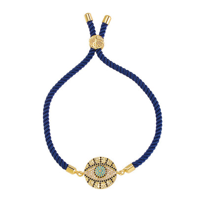 18K Gold Plated Evil Eye Cord Bracelets