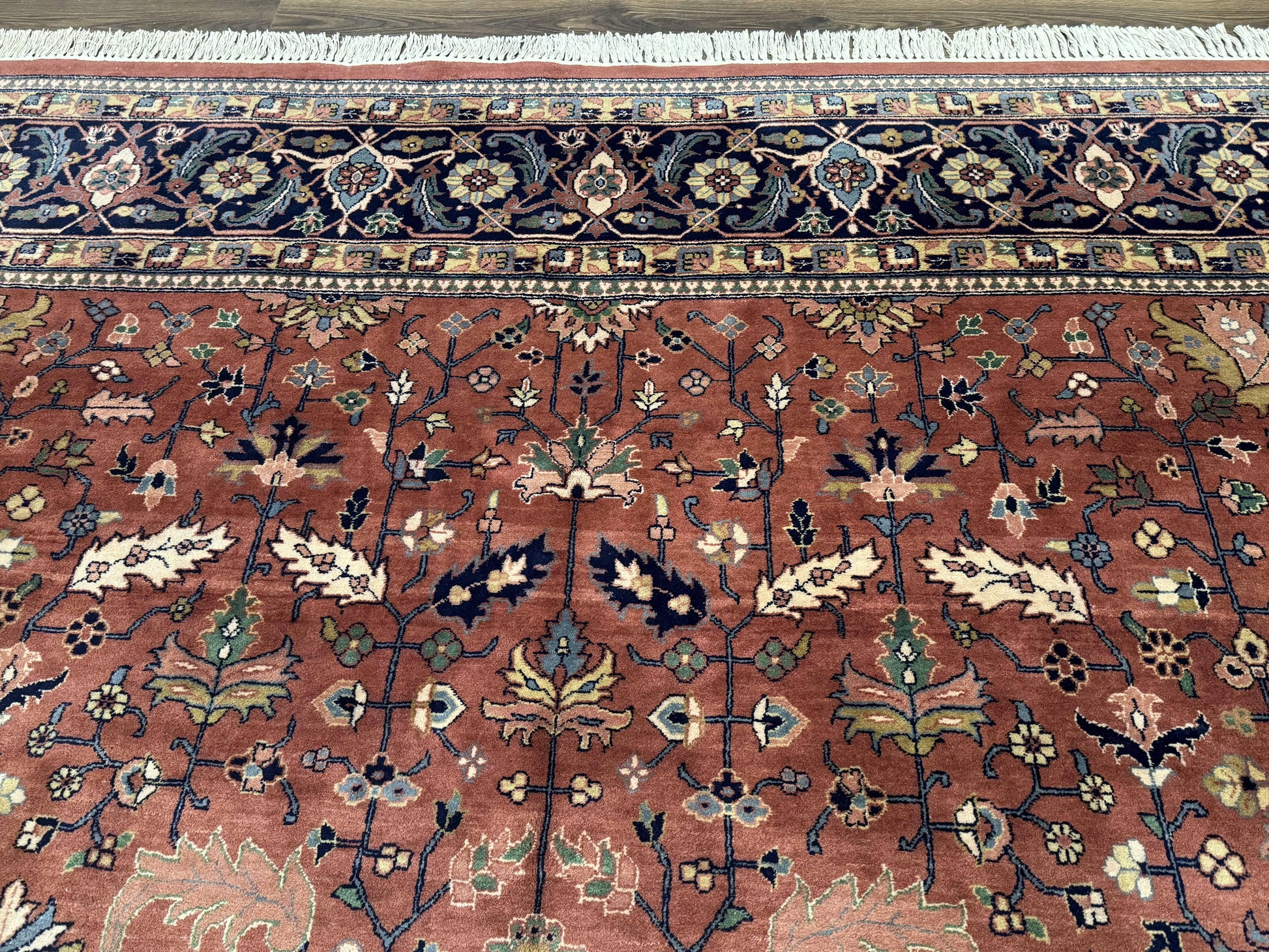 Indo Persian Heriz Rug 10x15, Allover Pattern, Large Wool Handmade Rug-2