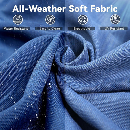 All-Weather Wicker Outdoor Patio Furniture Set With Swivel Rockers