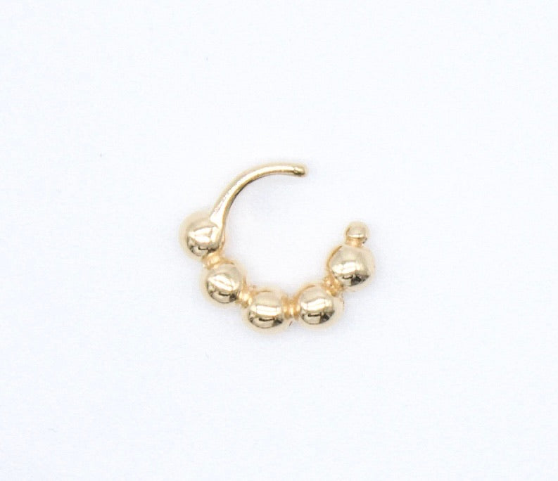 Gold Filled Gold Beads Cuff Earring