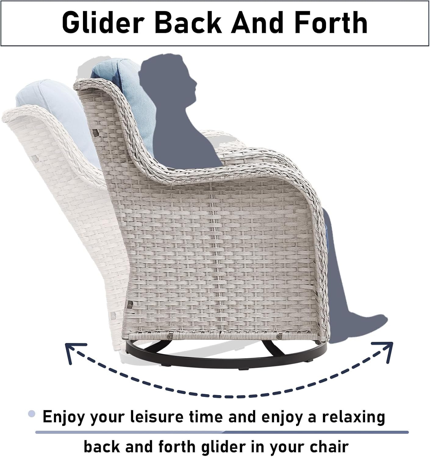 Comfortable 11 Piece Outdoor Furniture Set with Swivel Rockers