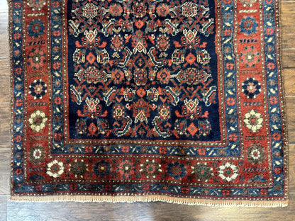 Antique Persian Tribal Rug 4x6, Kurdish Rug