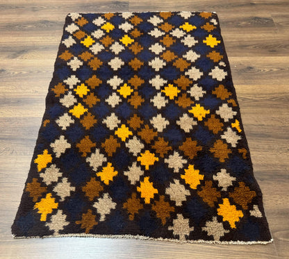Balouch Rug 3x4, Afghan Rug, Tribal Rug, Multicolor