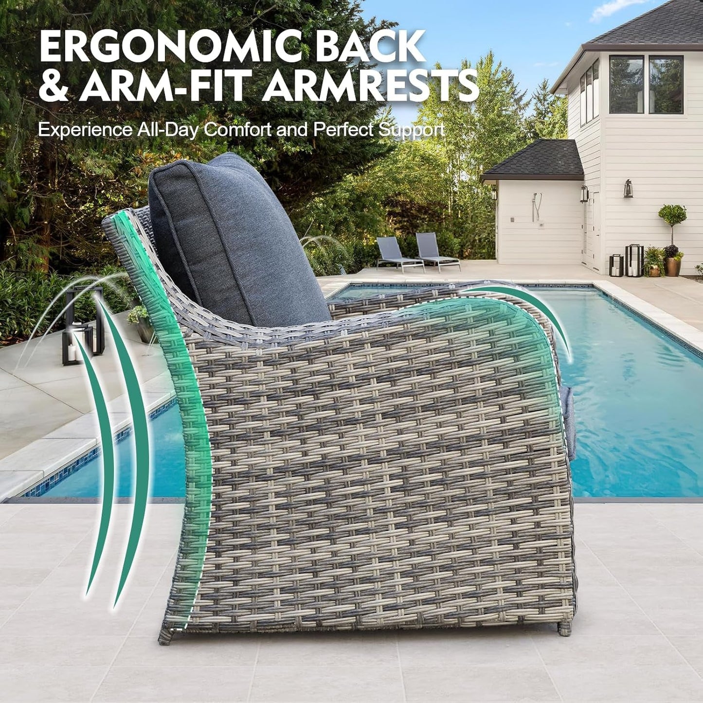 Six Piece All Weather Wicker Patio Furniture Set-1