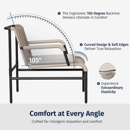 Modern Four Piece Patio Furniture Set for Outdoor Spaces
