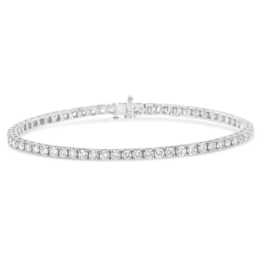 IGI Certified Diamond 14K White Gold Classic 7” Tennis Bracelet - Choice of Carat Weights-0