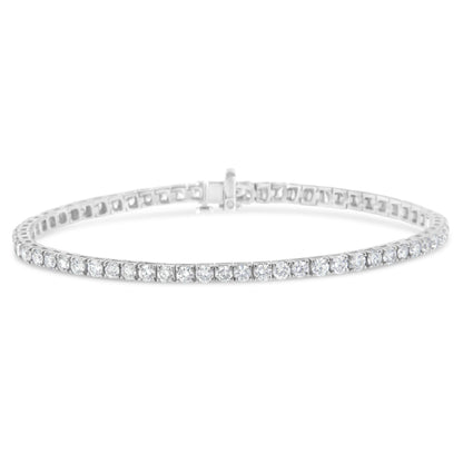 IGI Certified Diamond 14K White Gold Classic 7” Tennis Bracelet - Choice of Carat Weights-3