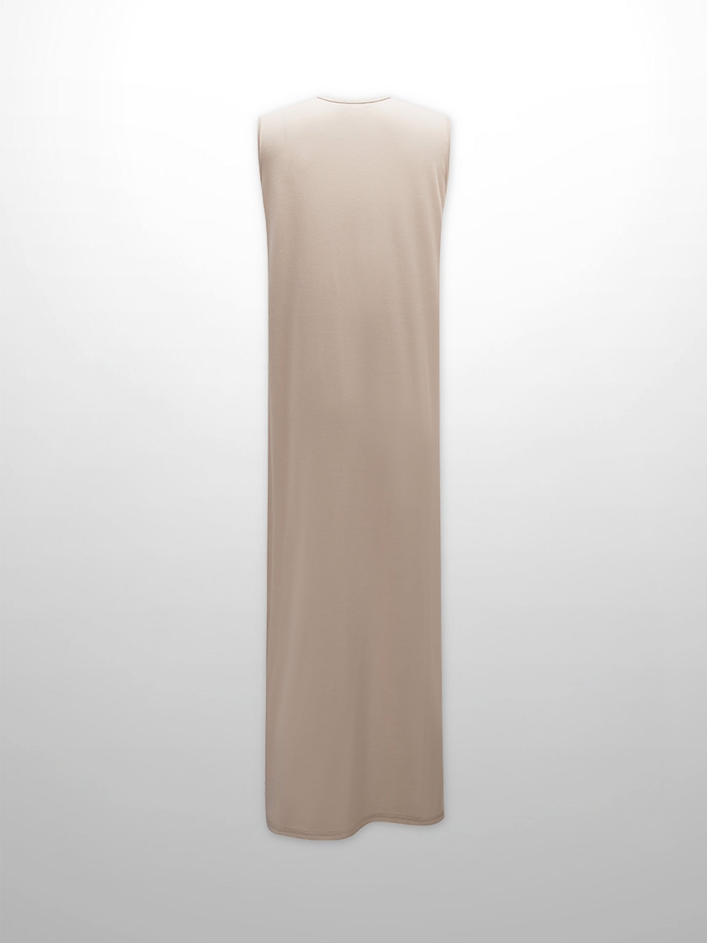 Basic T-Shirt Slip Dress-Tan