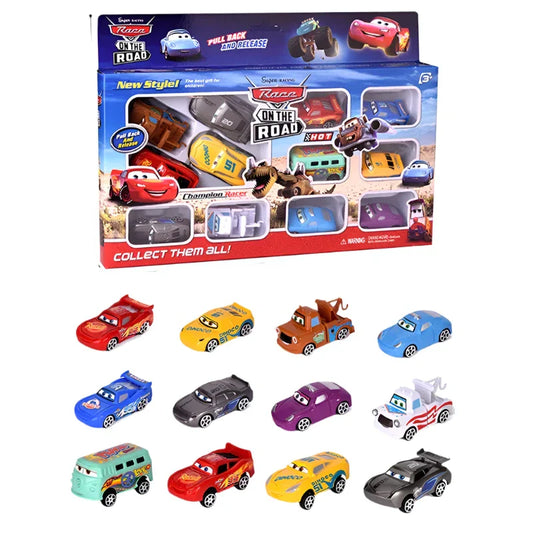 Disney Pixar Cars Lightning McQueen Toy Set (12Pcs)-0
