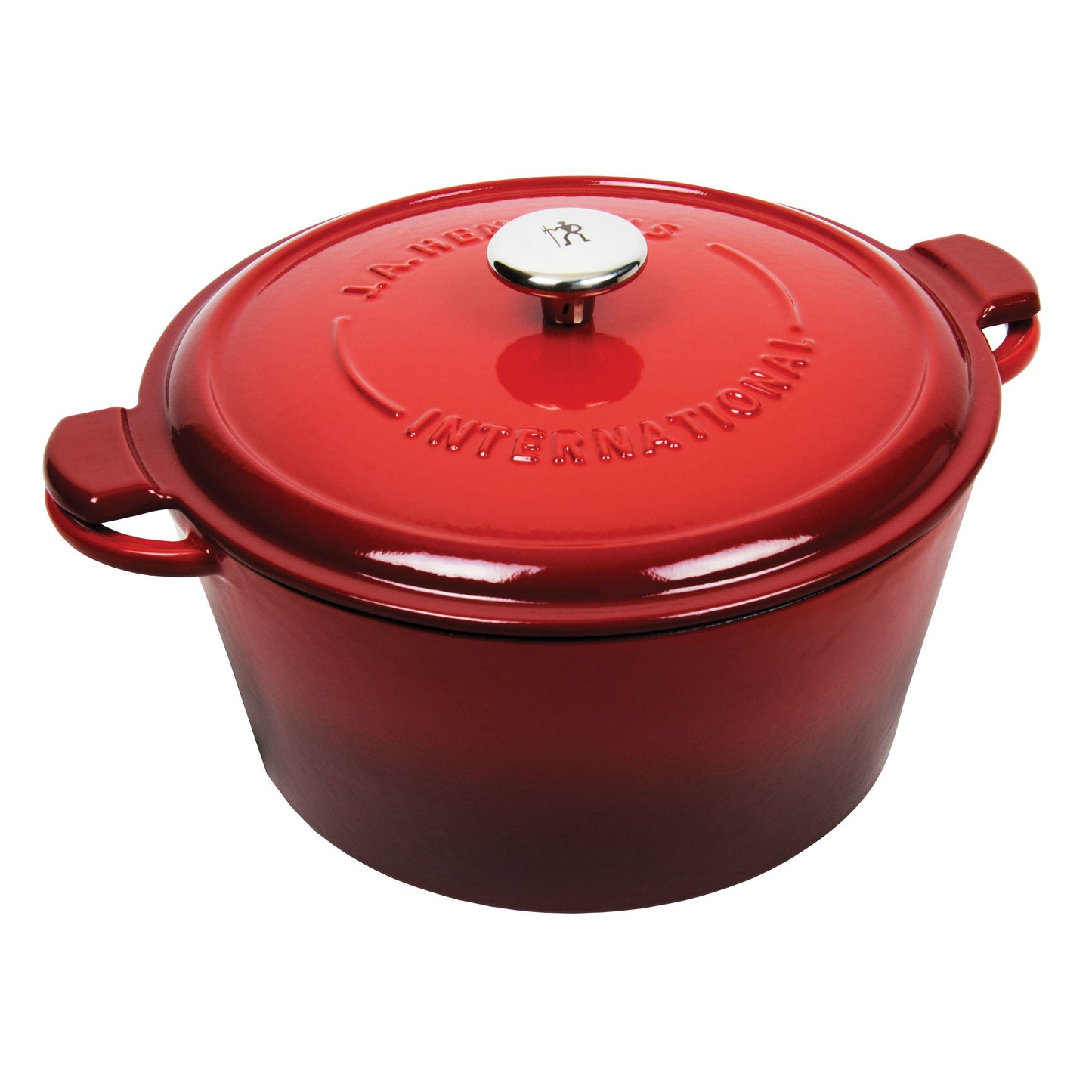 HENCKELS Cast Iron 5.2 L Cast Iron Round French Oven, Red