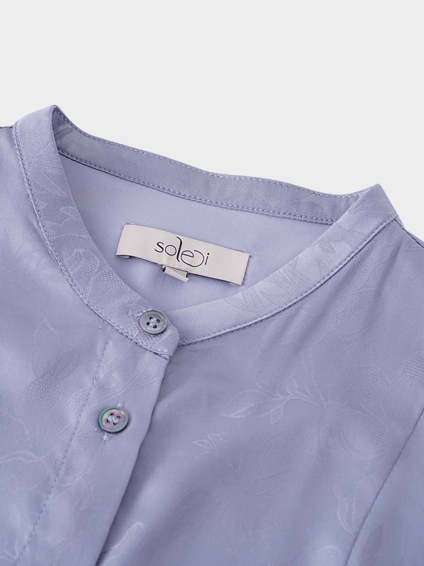 A Line Shirtdress-Slate Blue Floral